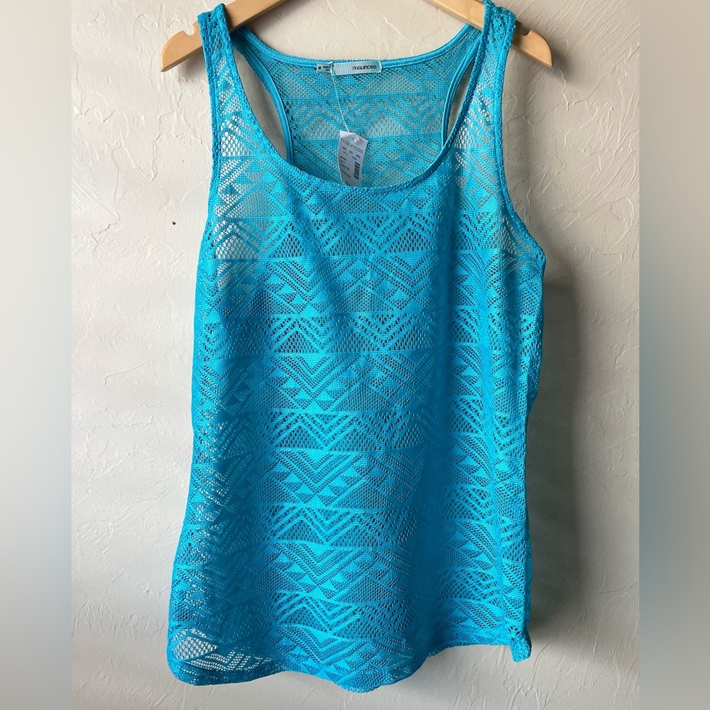 🆕 Maurice’s Teal Swimsuit Cover Tank Top | M